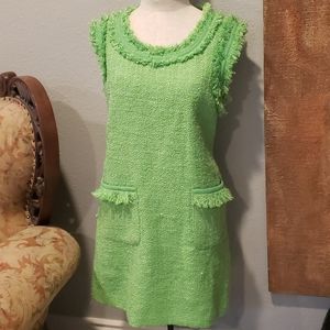 NWT Dabuwawa Tweed/Sequened Green Dress.  Xl